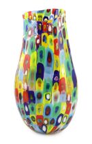 ** Gianluca Vidal (1976-), a Murano glass multi-coloured Murrine vase, 50cm highPlease note