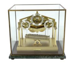 A Charles Frodsham Congreve design rolling ball clock with left hand hour dial, central minutes