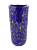 ** Vittorio Ferro (1932-2012), a Murano glass Murrine vase, in blue, silver and yellow, signed,