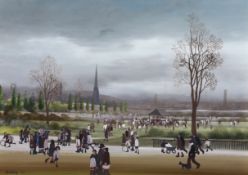 § § Braaq (Brian Shields, British, 1951-1997) 'The Bandstand'oil on boardsigned and inscribed 'Ann'