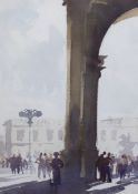§ § Edward Seago (British, 1910-1974) St Mark's Piazza, Venicewatercoloursigned in pencil37 x
