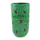 ** Vittorio Ferro (1932-2012) , a Murano glass Murrine vase, the cylindrical body with green