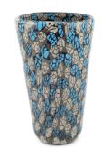 ** Vittorio Ferro (1932-2012), a Murano glass Murrine vase, in blue, grey and white, signed, 28cm