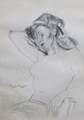 *§ Dame Laura Knight (English, 1877-1970) Study of a sleeping womanpencil on papersigned42 x