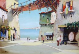 § § Cecil Rochfort D'Oyly John (British, 1906-1993) 'Portofino Italian Riviera'oil on canvassigned46