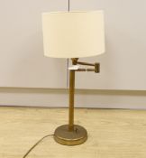 A brass swivel arm table lamp***CONDITION REPORT***PLEASE NOTE:- Prospective buyers are strongly