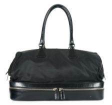 A Prada Tessuto black nylon and leather bag, width 38cm, height 23cm, depth 50cm***CONDITION