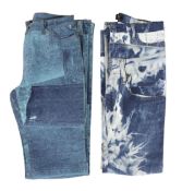 Two pairs of Just Cavalli lady's jeans, size EU 46***CONDITION REPORT***In very good worn
