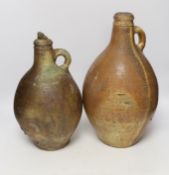 An 18th century German stoneware bellamine and another, 38cm***CONDITION REPORT***PLEASE NOTE:-