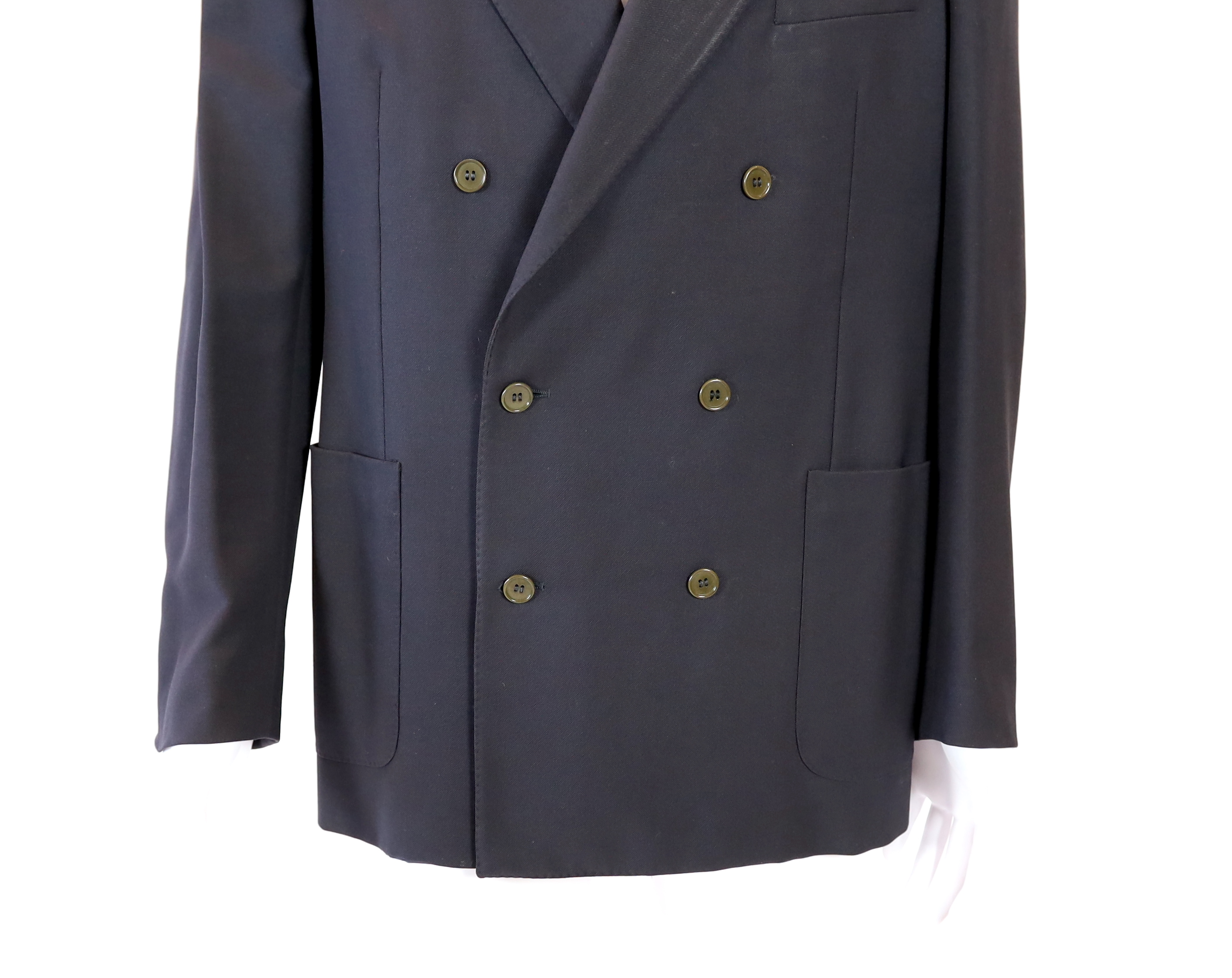 A Saint Laurent rive gauche gentlemen's navy blue double breasted blazer, approx size 42"*** - Image 2 of 5