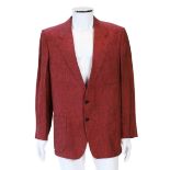 A Paul Smith gentleman's red marl linen single breasted suit, approx size 42" jacket, 36"