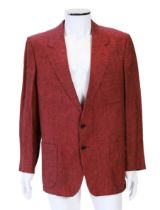 A Paul Smith gentleman's red marl linen single breasted suit, approx size 42" jacket, 36"