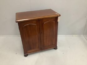 A Victorian mahogany collectors cabinet, now with three sliding internal drawers, (formerly with