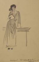 Frederick Samuel Beaumont (British, 1861-1954), pencil drawing, 'Lady Oxford, Mrs Askwith (sic)