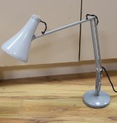 A grey anglepoise lamp,***CONDITION REPORT***PLEASE NOTE:- Prospective buyers are strongly advised