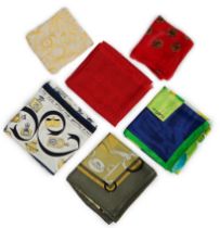 A Guerlain, Longchamp, Ungaro, Cartier style and two Celine style scarves (6) Guerlain silk scarf