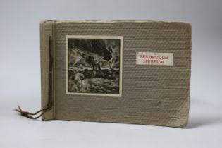 WWI interest- A Zeebruggge Museum photograph album with reproductions of the photographs taken by