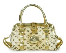 A vintage Louis Vuitton Theda beige and brown Monogram bag, celebrating 50 years of Louis Vuitton: