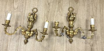A pair of ormolu wall lights***CONDITION REPORT***PLEASE NOTE:- Prospective buyers are strongly