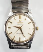 A gentleman's early 1960's stainless steel Omega Constellation Automatic Chronometer wrist watch, on