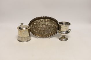 A George V miniature tankard with engraved inscription to commemorate the 'Merchant Taylors Co,