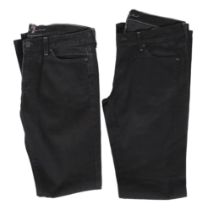 Two pairs of 7 All Mankind lady's jeans, one straight leg, the other flare, size 29***CONDITION