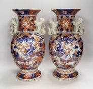 A pair of Japanese Imari vases, Meiji period, 36.5cm***CONDITION REPORT***PLEASE NOTE:-
