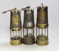 Three miner's lamps***CONDITION REPORT***PLEASE NOTE:- Prospective buyers are strongly advised to