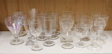 A group of 19th and 20th century glass rummers and other glasses***CONDITION REPORT***PLEASE