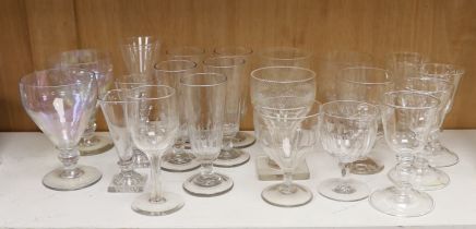 A group of 19th and 20th century glass rummers and other glasses***CONDITION REPORT***PLEASE