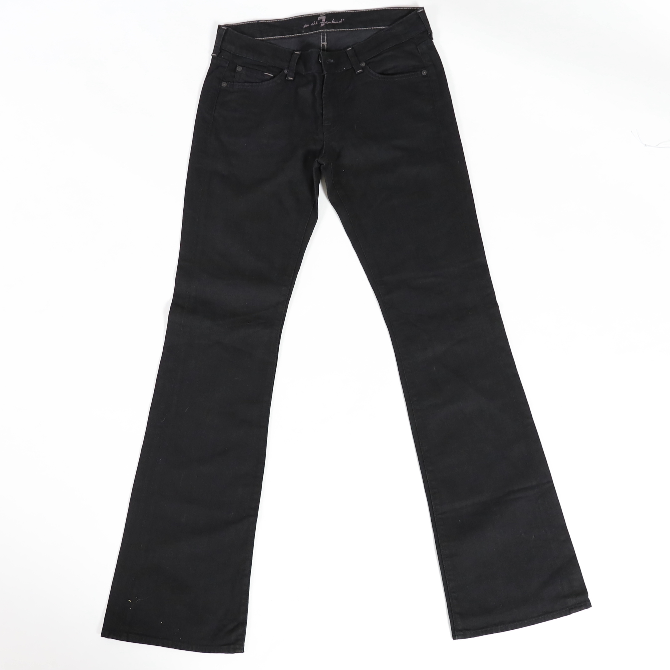 Two pairs of 7 All Mankind lady's jeans, one straight leg, the other flare, size 29***CONDITION - Image 8 of 12