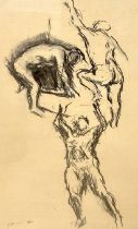 Patrick Procktor (1936-2003), charcoal drawing, Figure studies, signed and dated 1961, 74 x 48cm***