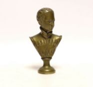A bronze seal by Baron Bosio, circa 1824-25, cast as the bust of Henry IV as a child***CONDITION