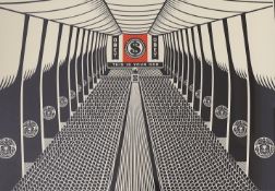 Shepard Fairey (b. 1970), colour screenprint, 'Obey this is your God', signed in pencil, Limited