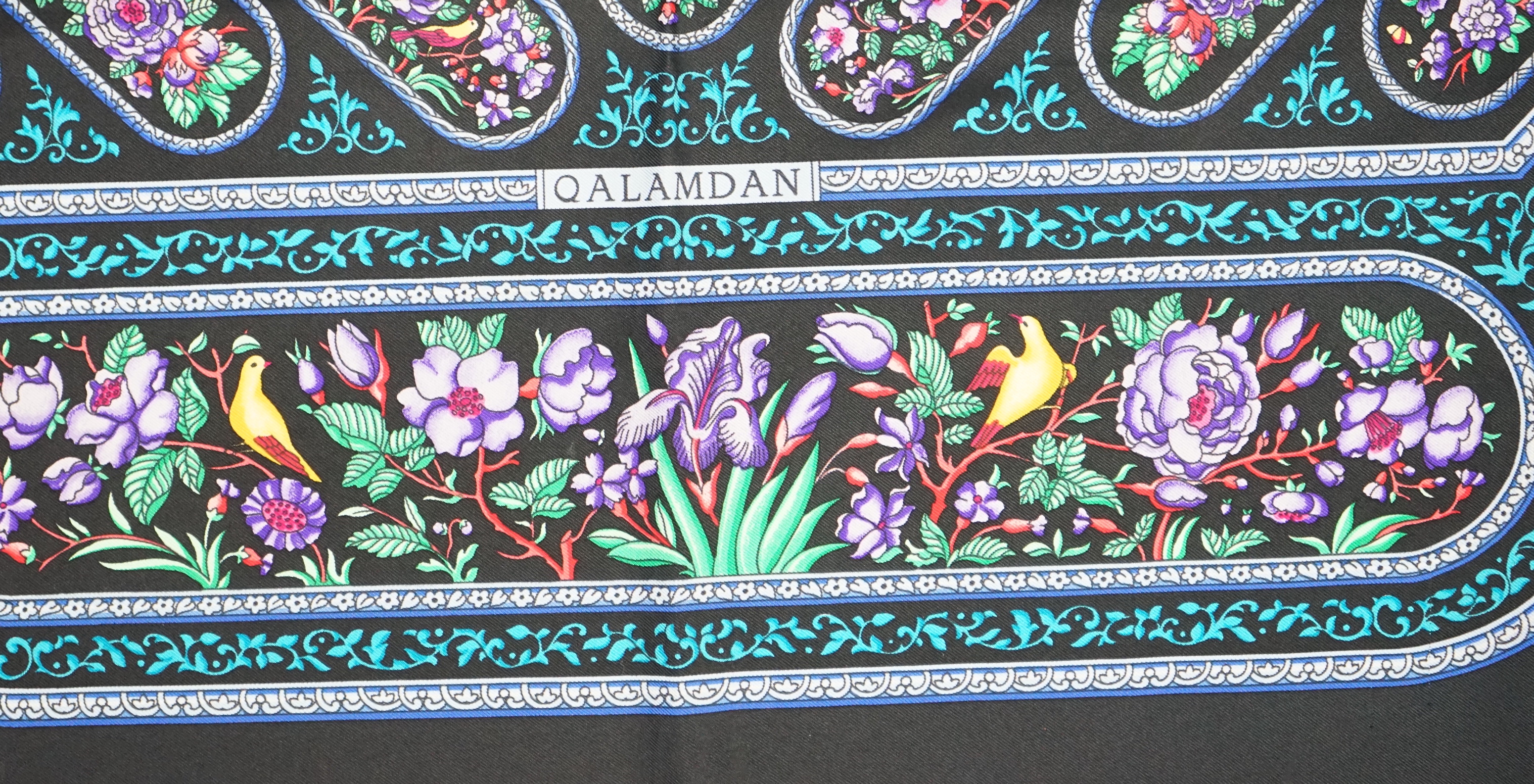 A Hermès silk scarf - Qalamdan by Catherine Baschet, c.1990, with bag and box, 90cm x 90cm*** - Image 6 of 7