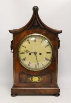 A Regency mahogany clock striking on a bell, for restoration, 53cm high (a.f.)***CONDITION