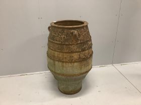 A large Greek style terracotta oil jar, height 91cm