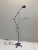 An anglepoise extending lamp