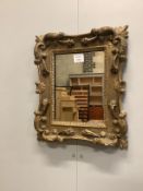 A Victorian style rectangular gilt framed wall mirror, width 37cm, height 47cm