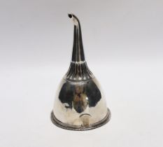 A George III silver wine funnel, no muslin ring, Charles Chesterman II?, London, 1797, 15.2cm.