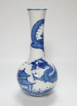 A Chinese blue and white dragon vase, 27cm high