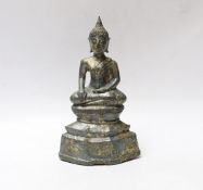 A Northern Thai bronze figure of Buddha, possibly 16th century,18cmProvenance- Spinks & Son Ltd,