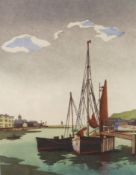 Eric Slater (British, 1896-1963), giclee print, limited edition, 33/250, Fishing boats, details