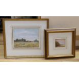 Peter Coombs (1929-2007) two pastels, ‘Compton Beach’ and ‘A Day Out’, signed, details verso,