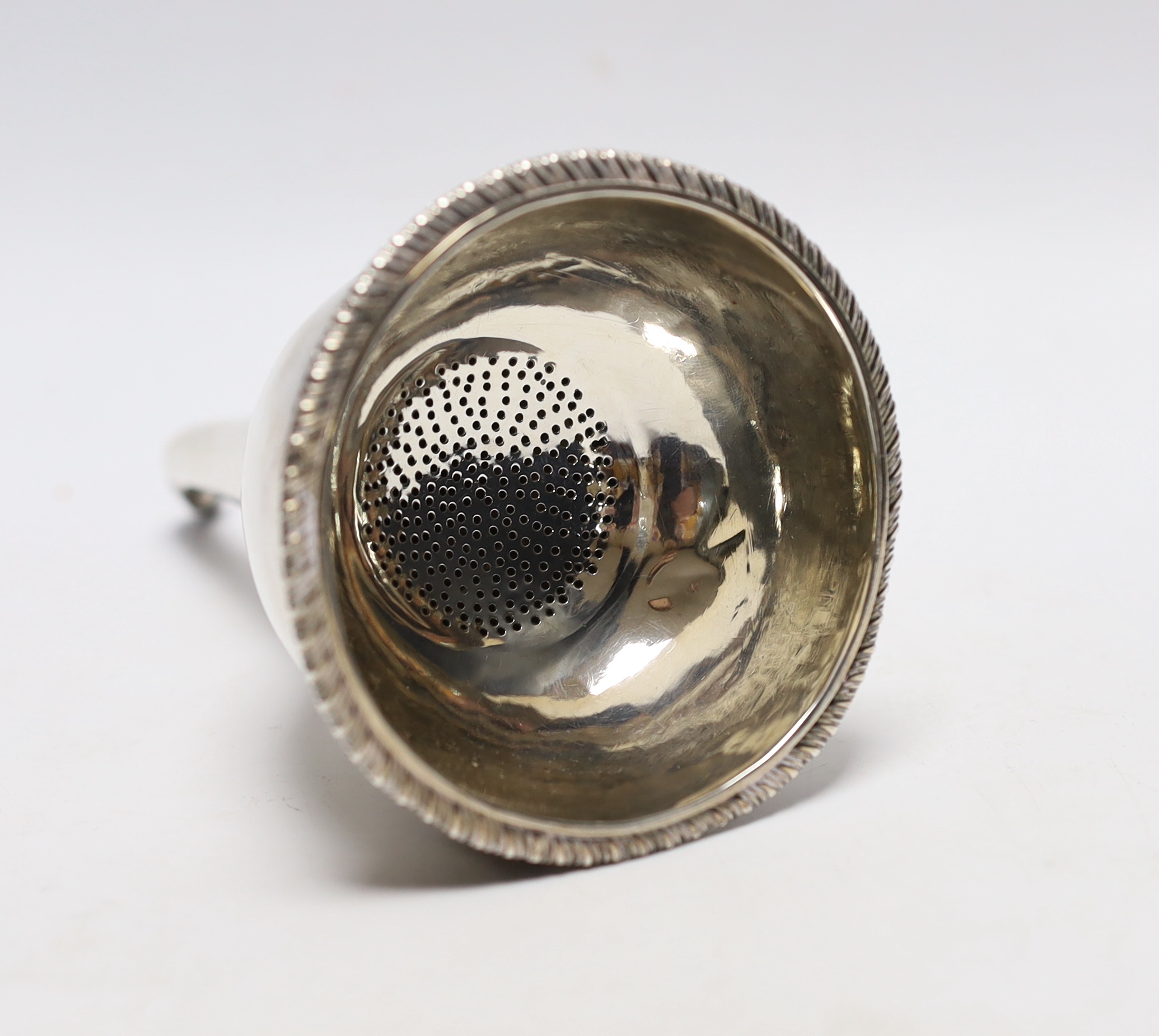 A George III silver wine funnel, no muslin ring, Charles Chesterman II?, London, 1797, 15.2cm. - Image 4 of 4