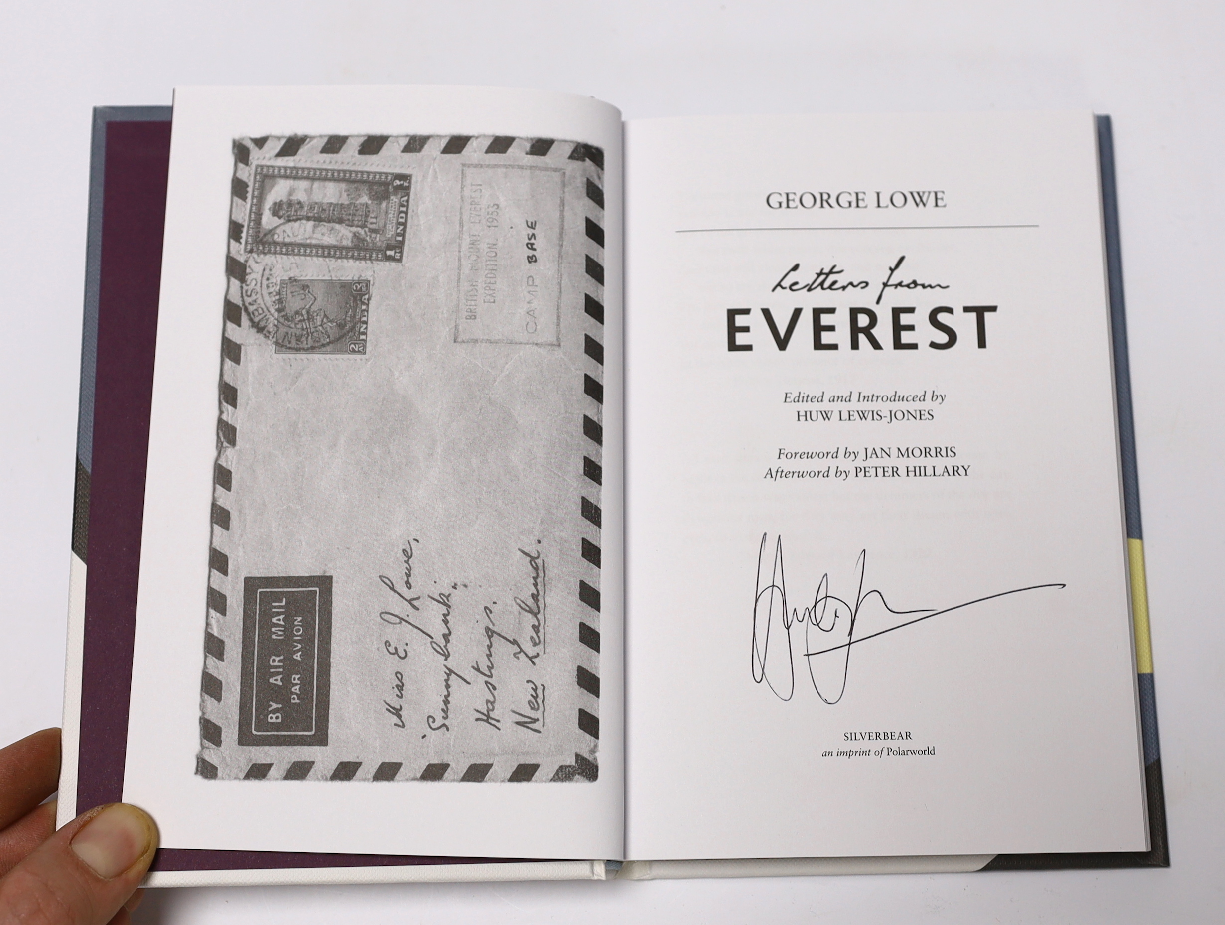 ° ° Lowe, George - Letters from Everest, 60th Anniversary collector’s edition, number 10 of 60, - Image 2 of 2