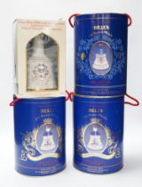 Four Royal themed Bell's whisky bottles