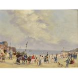 WILL NICKLESS (1902 - 1977) Pair of beach scenes Oils on board Signed lower right 30m x 40cm