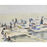 MOISH SOKAL (CONTEMPORARY) 'On the Mekong' Watercolour Signed and dated 1994 lower right, with