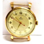 GENT'S 1950s ROLDOR WATCH HEAD The watch signed with logo, 'silvered' grey dial, gilt Arabic